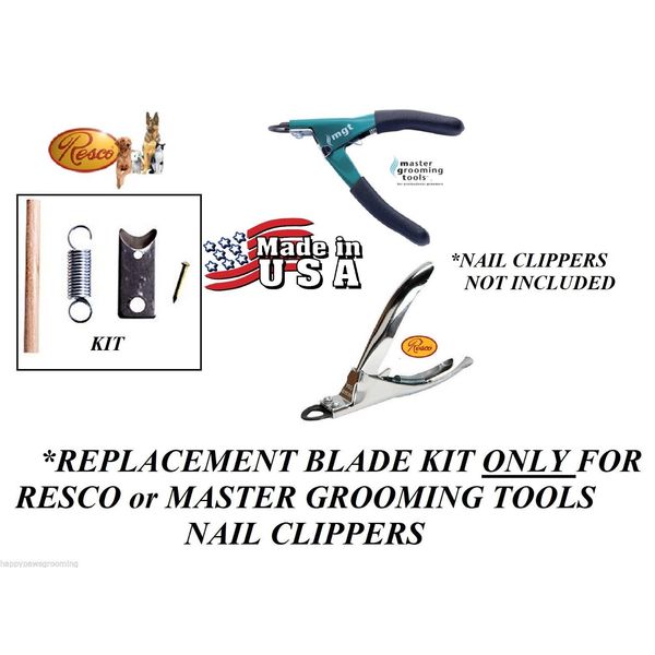 REPLACEMENT BLADE KIT for Resco or MASTER GROOMING TOOLS NAIL TRIMMER CLIPPER