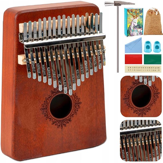 Kalimba instrument Holz Kalimba Instrumentensatz mit 17 Tasten für Anfänger für Kinder und Erwachsene professionelle und anfänger Musikinstrument Geschenke jaw harp Kalimba 17 kinder instrumente