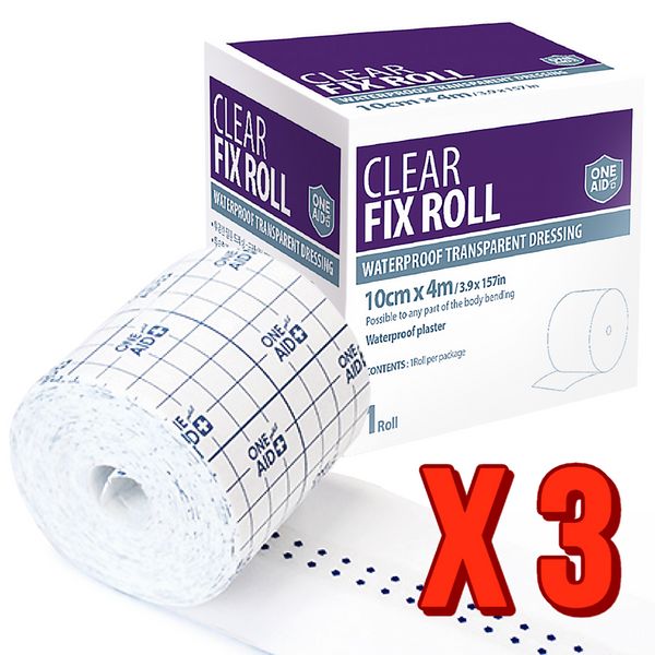 One-Aid Band Clear Fix Roll Medical Transparent Band-Aid, 1ea