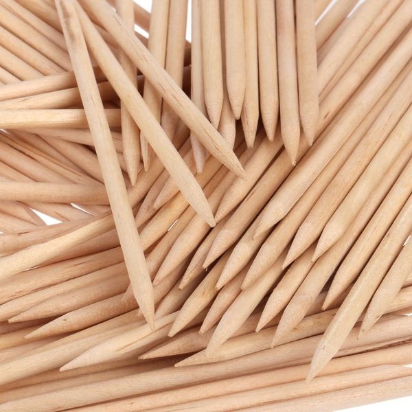 Orange Wood Sticks, Nail Art, Cuticle Pusher Remover, Manicure Pedicure Tool (50 Pieces)