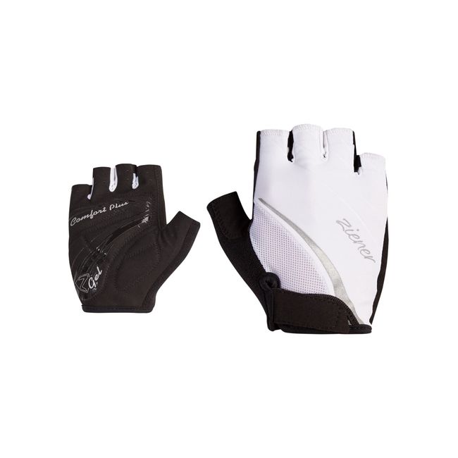 Ziener Damen Carda Fahrrad/Mountainbike/Radsport-Handschuhe | Kurzfinger - atmungsaktiv,dämpfend, White, 8