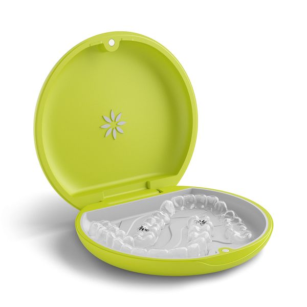 Invisalign Aligner and Retainer Case, Lime Green