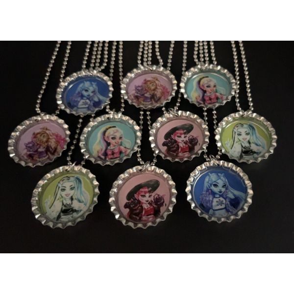 Monster High themed necklaces / 10 Party Favors / Birthday / Boo Crew / Birthday