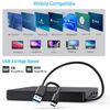External DVD Read/Write Drive 5-In-1 External DVD/CD Drive with SD/TF Slot USB & Type-C Cable Thickness 1.8cm Portable for Windows, Linux, Mac OS