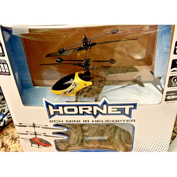 Hornet 2 Channel Mini IR Helicopter Motion Sensor Rechargeable YELLOW NEW #33346