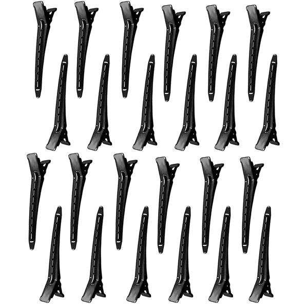 EnteBill Haarspangen, Haarclips Alligator Clips Haarklammern Friseurbedarf für Damen Mädchen Haarstyling,Silber EnteBill friseur Haarspangen,8.5CM Haar Klammer (black)