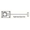 Satin Anodized 18" High Right Hand Open End Design Series Partition Post with