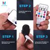 16Pcs Wireless LED Strobe Lights Remote 8 Colors USB Charging for Car Motorcycle