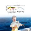 Jig Spinner Set, 5 Pieces 20 g Fishing Lures in Bait Box, Lead Head Spinner for Perch, Pike, Zander, Chub, Baits Spinjig in Bait Box, UV-Active Artificial Bait, Spinner Bait, Jig Bait