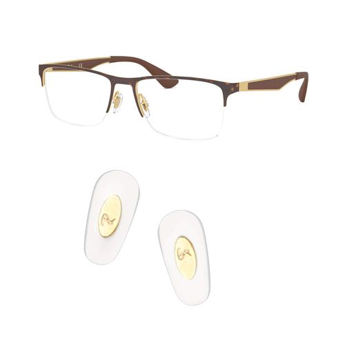 Replacement Push-in Nose Pads for Ray-Ban RB6335 Glasses Repair Kits,Bonus Lens Cloth (gold)
