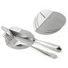 Weis Cutlery Tray Set 4, Stainless Steel, Silver, 9 x 9 x 1.8 cm