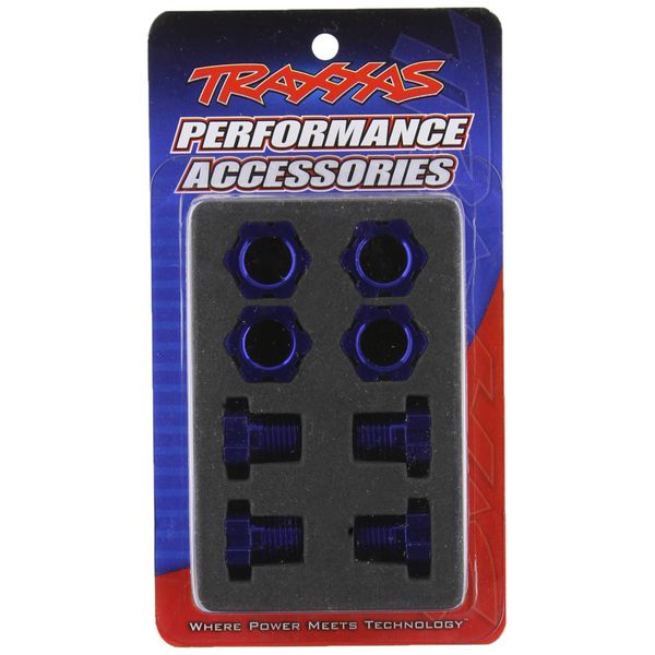 Traxxas 5353X Blue-Anodized Aluminum 17mm Wheel Hubs/Nuts (set of four)