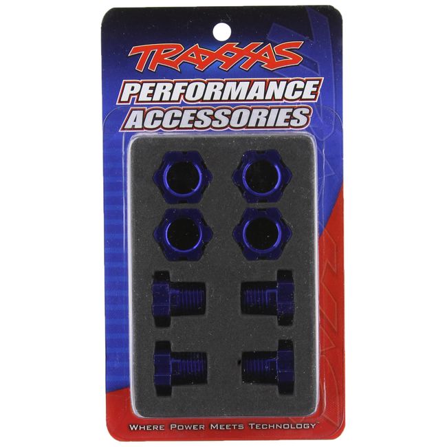Traxxas 5353X Blue-Anodized Aluminum 17mm Wheel Hubs/Nuts (set of four)