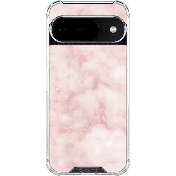 Skinit Clear Phone Case Compatible with Google Pixel 10 - Blush Marble Design