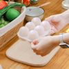 6 Egg Grid Storage Container - Plastic Eggs Holder With Handle, Outdoor Egg Carriers For Kitchen & Restaurants