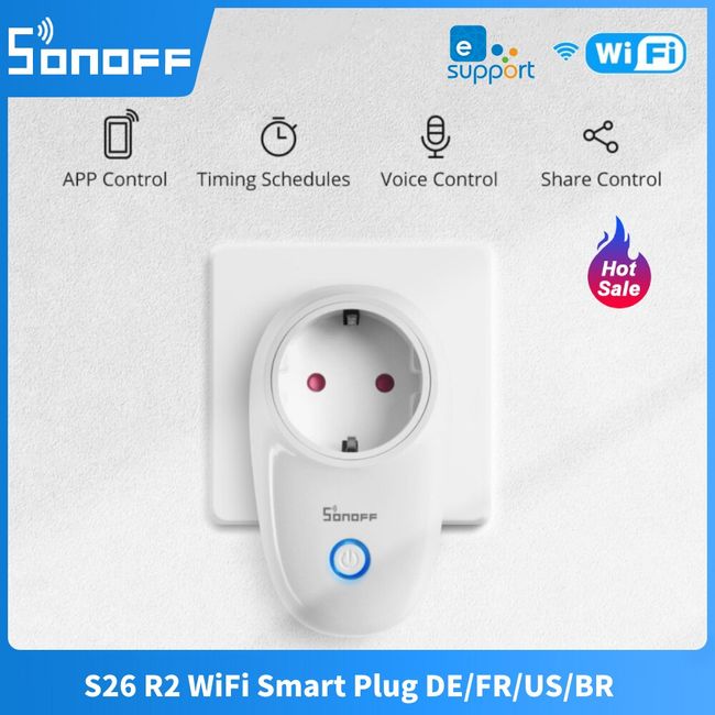 SONOFF S26/S26 R2 Smart Socket WIFI Smart Plug APP Remote Control