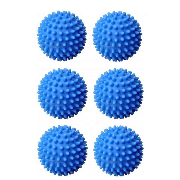 Dryer Balls, Reusable Tumble Dryer Balls Dryer Cubes for Non-Melt new softer material, Pack of 6 (Blue)