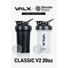 VALX Protein Shaker Blender Bottle Classic V2 600ml Clear