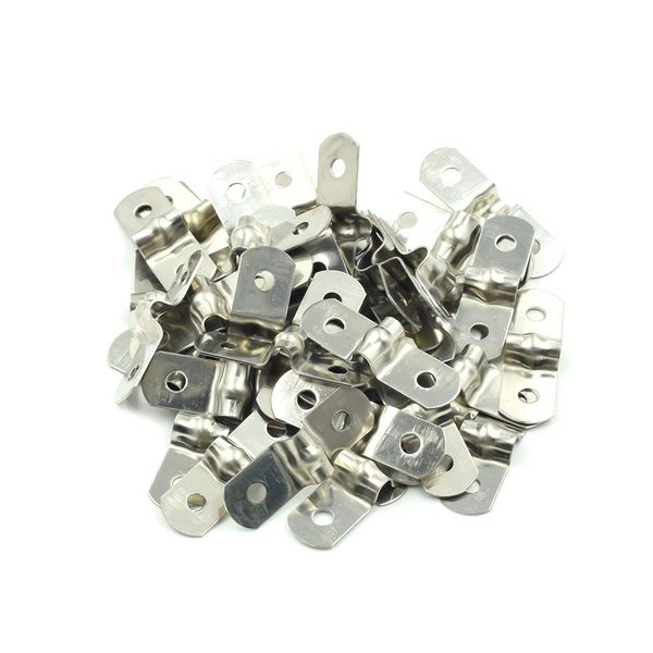 Sydien 50Pcs M5 Two Hole Strap U Bracket Tube Strap Stainless Steel Rigid Pipe Strap Clamp