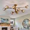 8 Light Sputnik Semi Flush Mount Ceiling Light Fixture Mid Century Modern Chande