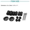 ACROPIX Motorcycle Handlebar Grip Bar End Caps Universal 22mm Black 2pcs