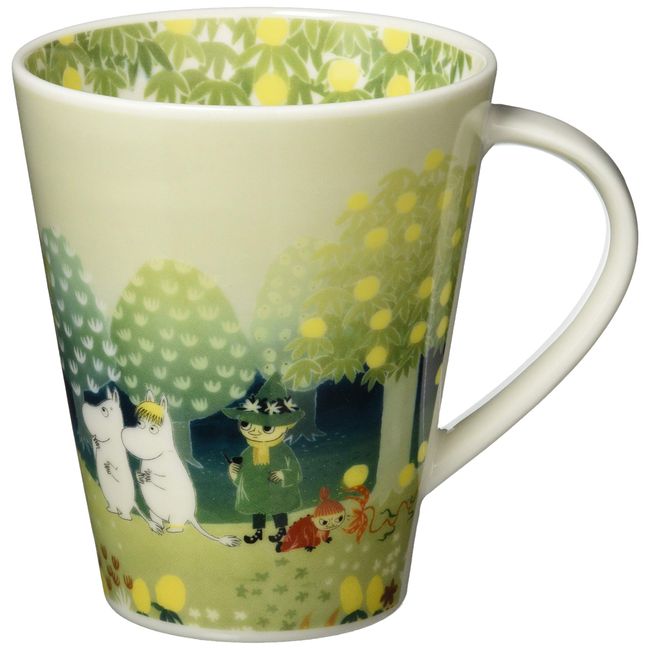 Yamaka Shoten MOOMIN MM3201-35 Luon Mug, Large, 16.9 fl oz (500 ml), Hill, Green, Moomin, Goods, Scandinavian Gift, Large Tableware, Made in Japan