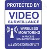 Surveillance signs Warning Security cctv sign Audio Video Camera  9 x 12"