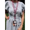 SpiriuS Lanyard Neck Strap with Unique Badge Holder (Unique Multi Daisies)