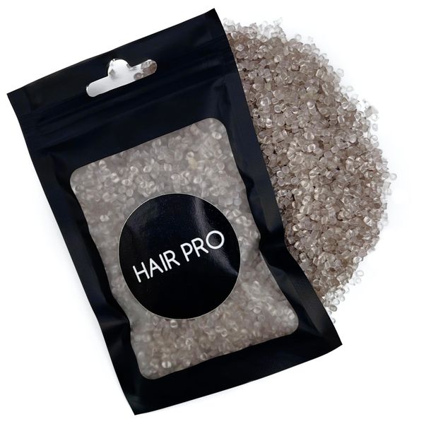 HairPro Extension Italian Keratin Granulated Glue Beads - Transparent #9.2 - For Hair Extensions & Fusion I-Tip Extensions (10 g)