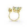 Swarovski Gema open ring, Mixed cuts, Multicolored, Gold-tone plated, 55