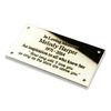 8" x 6" Rectangular solid brass engraved nameplate. Personalised engraved memorial plaque