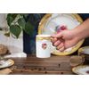 Porcelain Dinnerware Set for 4 - 16 Piece Set White and Gold Roses Tableware