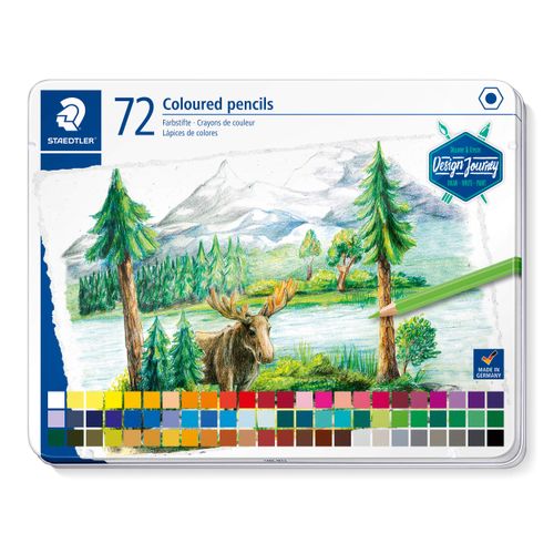 STAEDTLER 146C M72 Colored Pencils, 72 Colors, Oil-based Colored Pencils, Design Journey