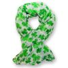 Soul-Cats Light Scarf Clover White Green Lucky Clover, Rayon