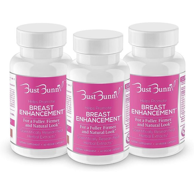 3 MONTH SUPPLY: BUST BUNNY Breast Enhancement/All Natural Breast Pills