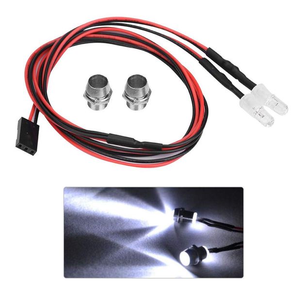 RC LED Lights, 5mm Headlights RC Accessory LED Lights for 1/10 Model Drift Car Vehicle(White Light) Model Car Accessories Model Toy