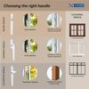 XFORT Locking Cockspur Window Handle Installation Kit in White, Left Hand UPVC Window Handle Replacement, Lockable Window Lever