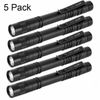 5Pcs LED Flashlight Portable Pen Torch Lamp Clip Mini Light Penlight US