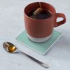 Solid Cool Teal Blue 4 x 4 Absorbent Ceramic Square Coasters Pack of 4