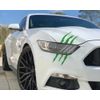 Light Green Eye Scar Mark, Scratch Shape Decal For Car Headlight Decoration
