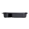 Karat 36oz PP Plastic Microwaveable Black Take Out Box, 2-compartments - 300 pcs