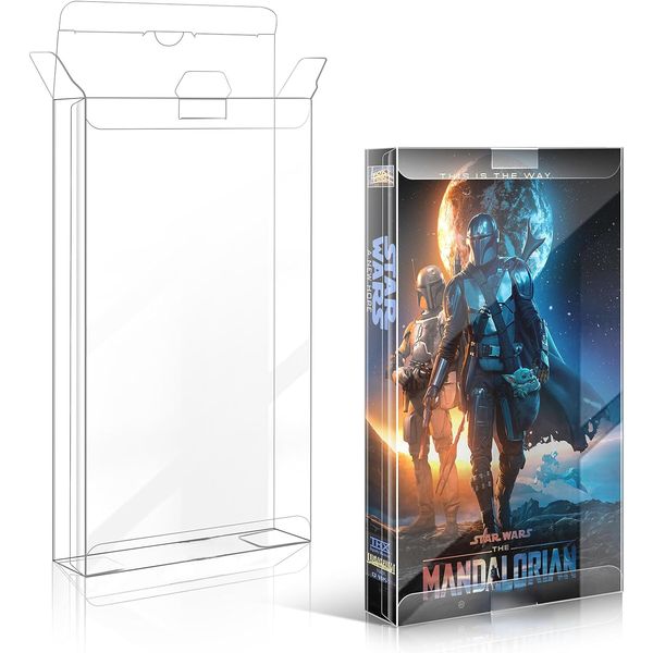 2x Box Protector Sleeves for Premium VHS Cassette Tape Protective Plastic Case