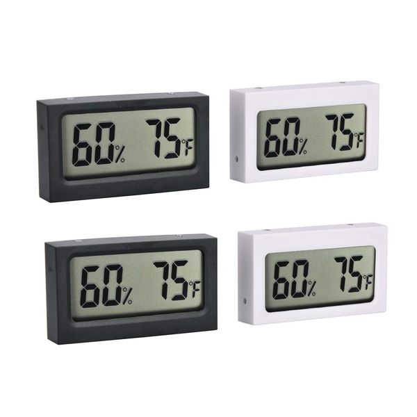 4-Pack Indoor Thermometer Hygrometer,Digital Temperature Sensor Humidity Meters Gauge, LCD Room Monitoring Display for Cars Bedrooms Baby Rooms