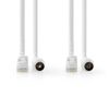 Nedis Coaxial/CAT6 Combo Cable | with Connectors | 1.5m