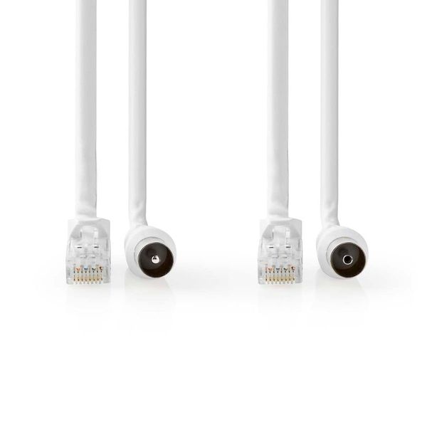Nedis Coaxial/CAT6 Combo Cable | with Connectors | 1.5m