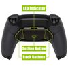 eXtremeRate Black Real Metal Buttons (RMB) Version RISE Remap Kit for ps5 Controller BDM-030 040 050 with Black Rubberized Grip Back Shell, Programable Back Buttons Attachment - Without Controller