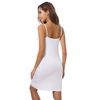 EaseWay Women's Basic Adjustable Spaghetti Strap Cami Under Mini Slip Dress White