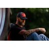 Case Tractor Hat, Gray and Black Mesh, Farm Machinery Eagle Logo
