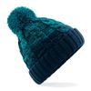 Beechfield - Bommelmütze 'Ombré Beanie' / Dusky Pink/White, Einheitsgröße
