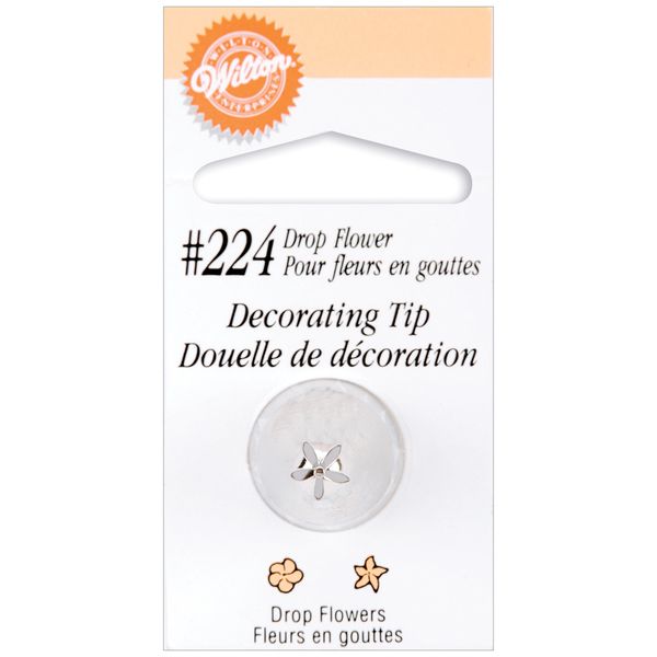 Wilton Decorating Tip-#224 Drop Flower,1Pkg